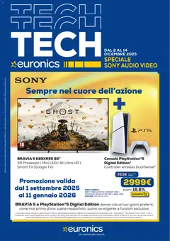 Anteprima dell'opuscolo Volantino Sony dal negozio Euronics valido da 02/12/2025