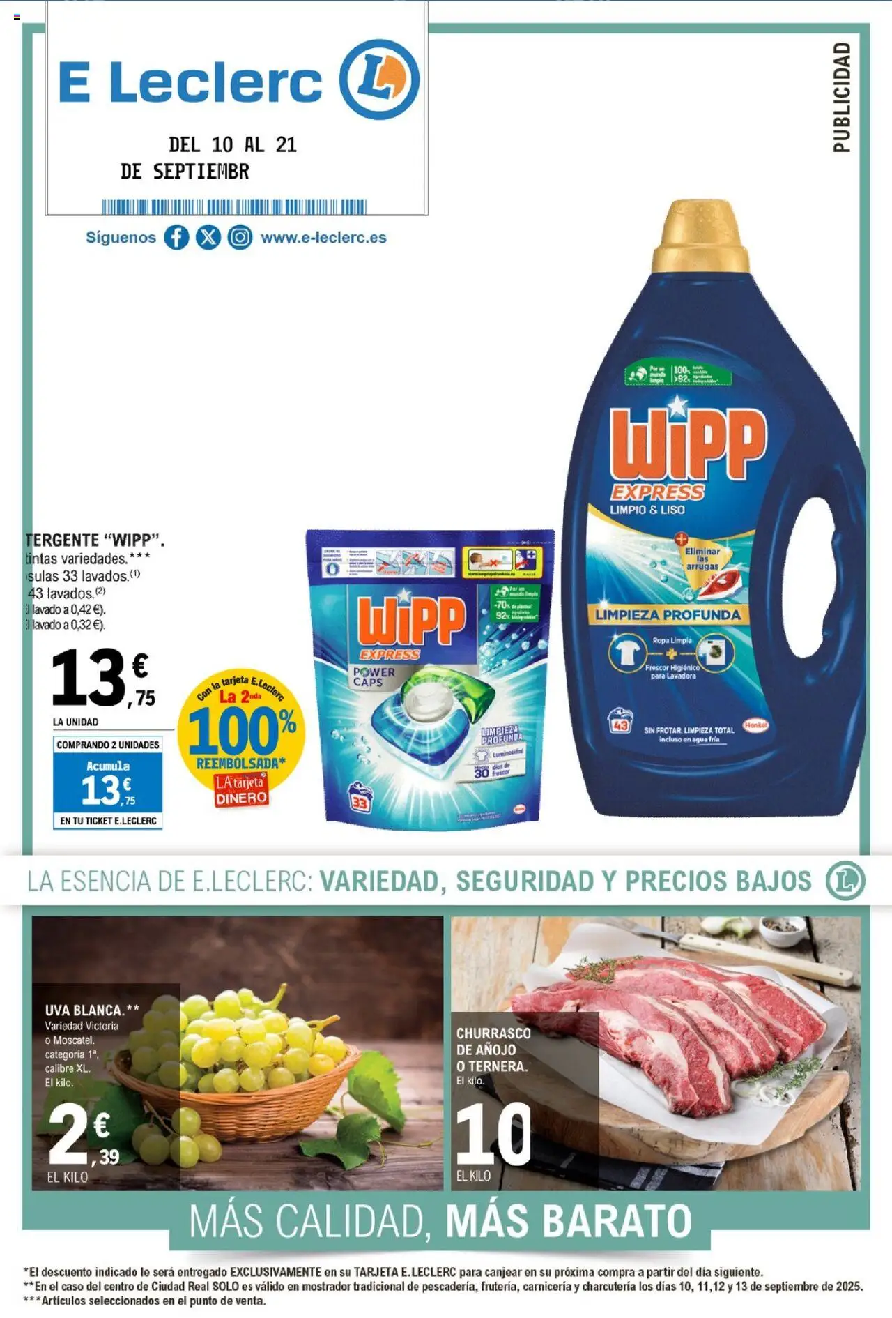 E.Leclerc Folleto > 10/09 - 21/09/2025 > Ofertas