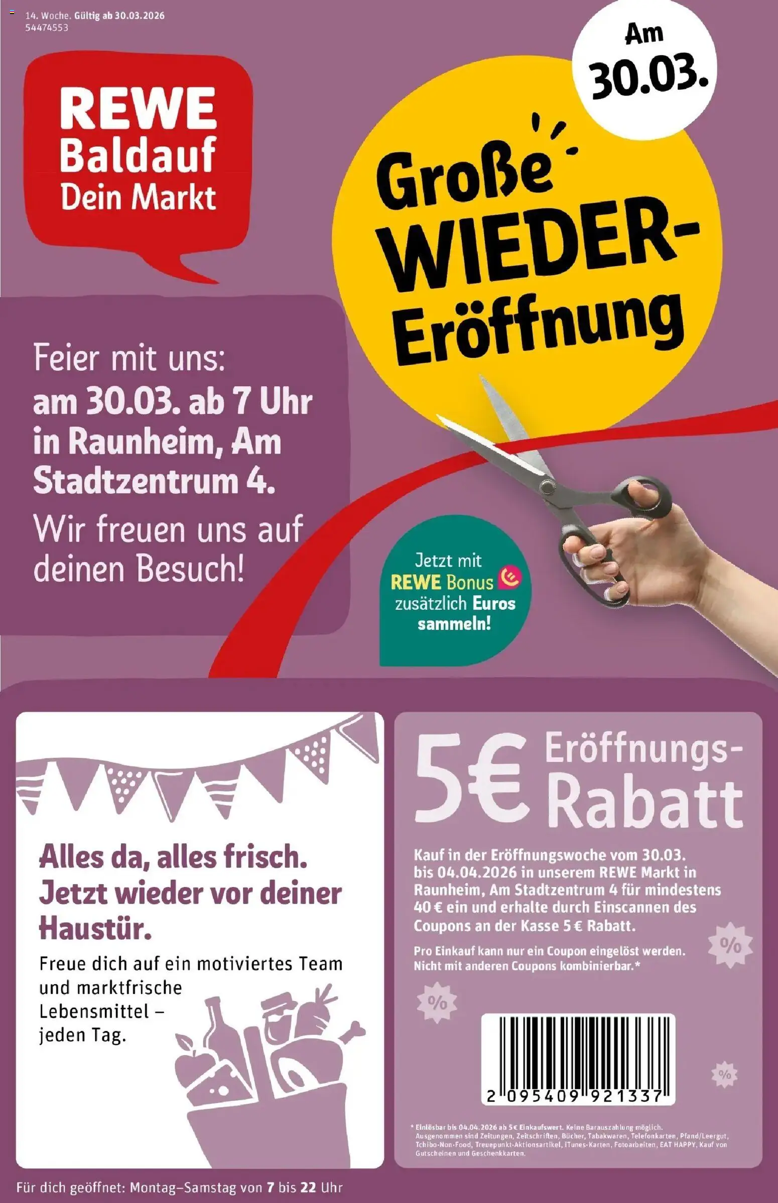 Vorschau von dem Prospekt des Geschäftes Rewe, gültig ab dem 30.03.2026