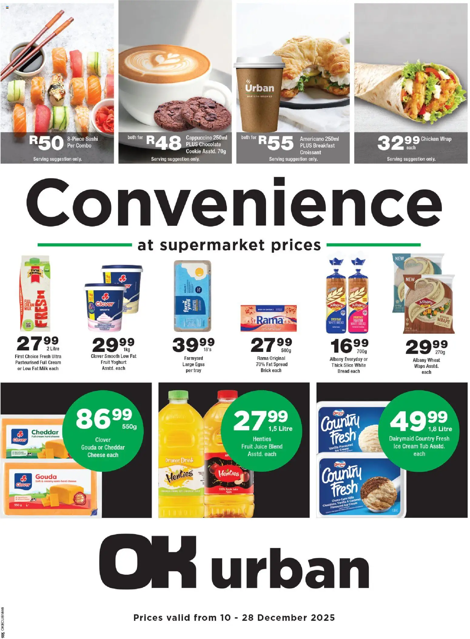 Preview of OK Foods flyer valid from 10/12/2025 - Breakfast, Chocolate, Toaster, Cheese, Bread, Yoghurt, Tray, Fat spread