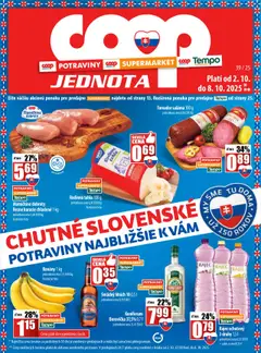 Náhľad COOP Jednota letáku platného od 02.10.2025