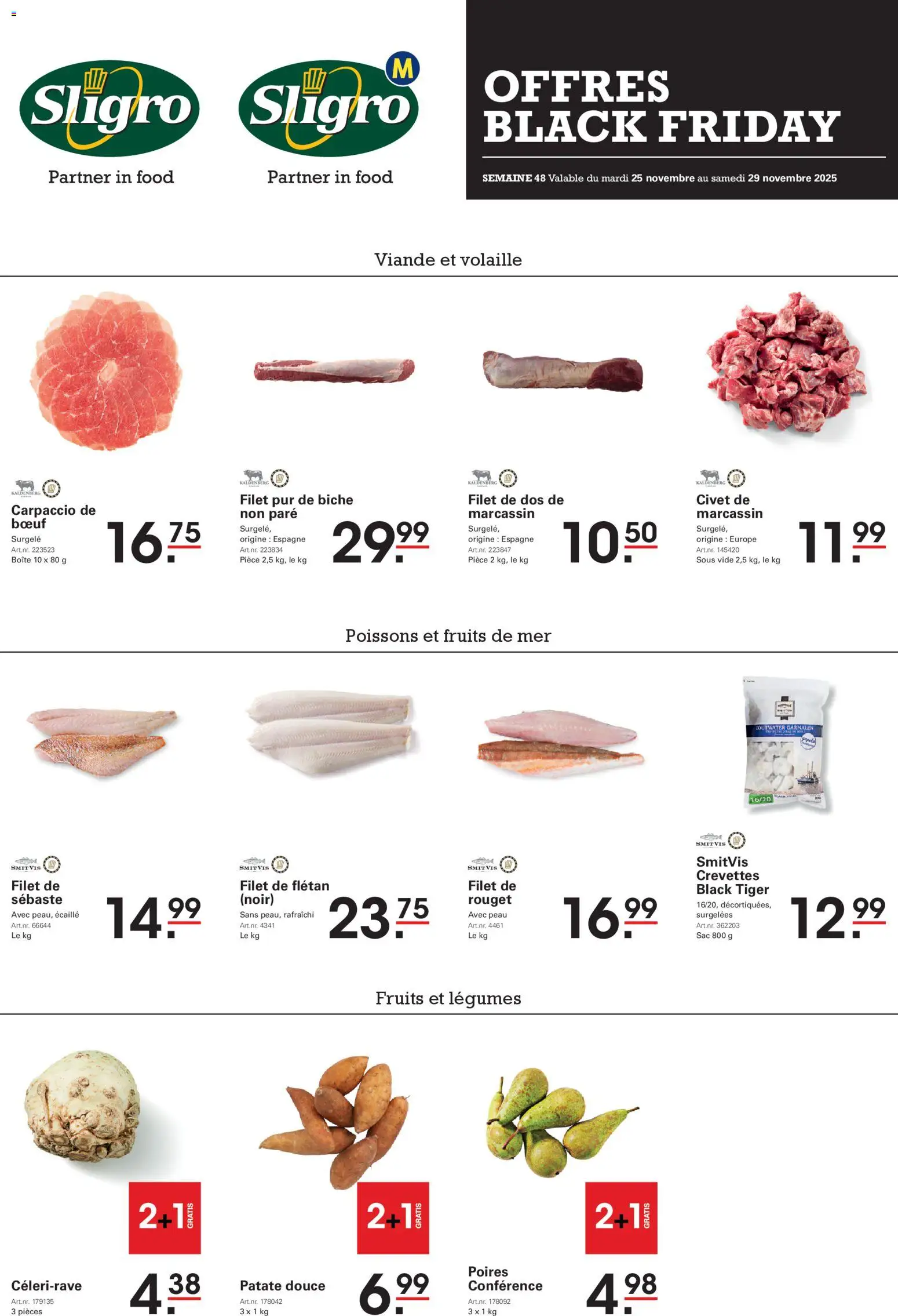 Voorbeeld van Black Friday van winkel Sligro geldig vanaf 25/11/2025