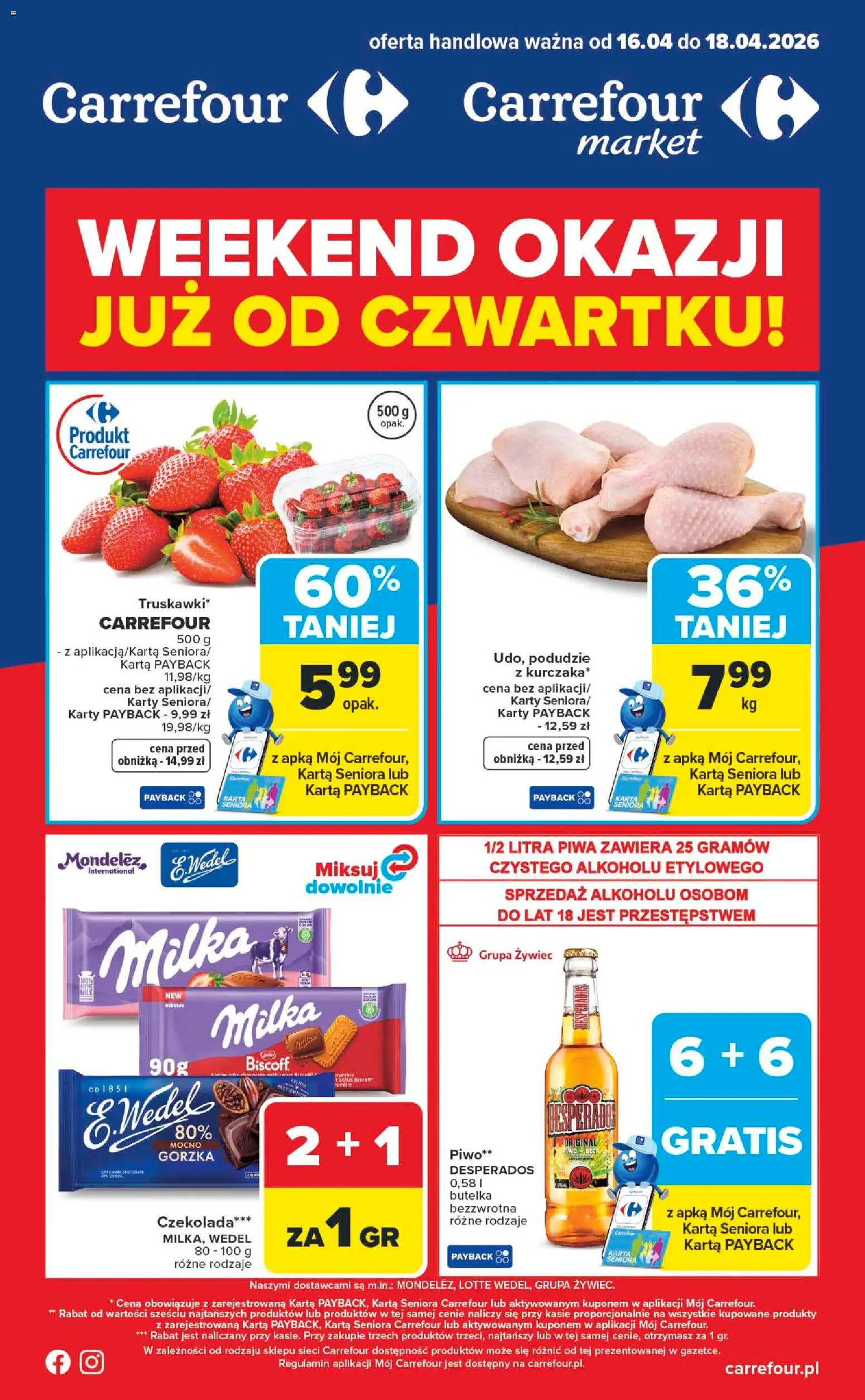Pogląd gazetki "Carrefour gazetka - Weekend okazji" ze sklepu Carrefour ważnej od 16.04.2026