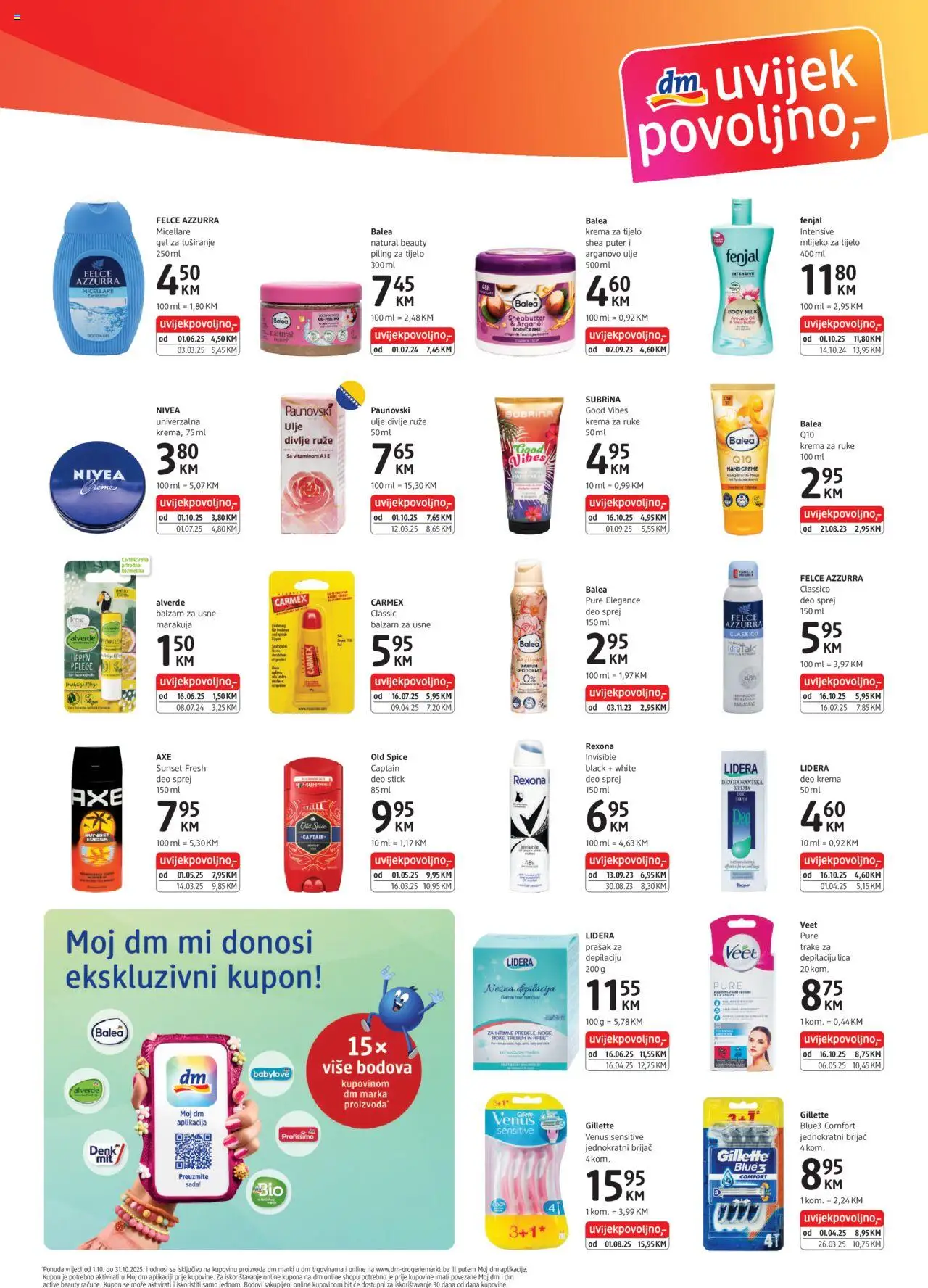 Pregled letka Katalog trgovine DM Drogerie vrijedi od 2025.10.16