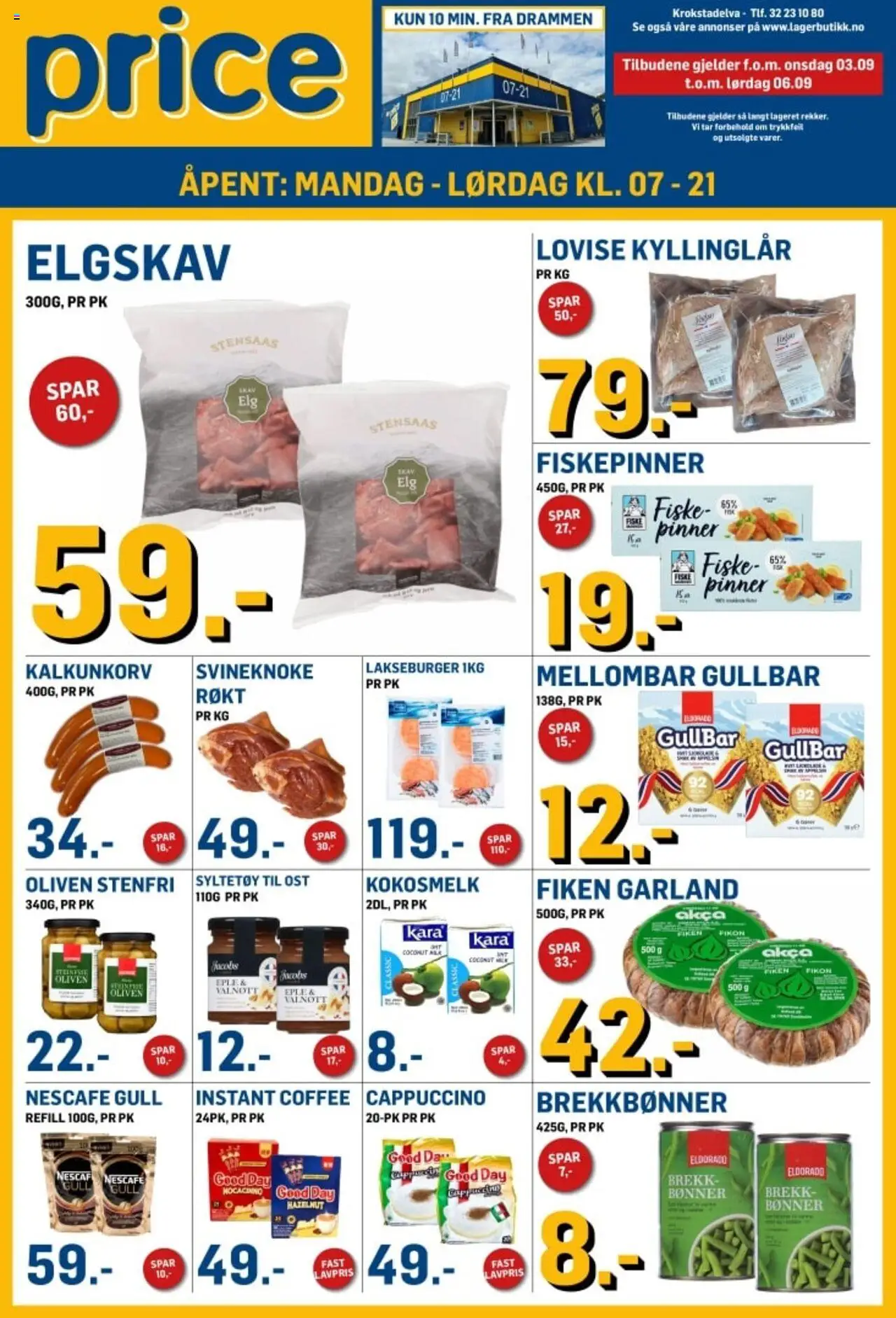 Kundeavis Price Lagerbutikk gyldig fra 03/09/2025 - Sidenummer 1