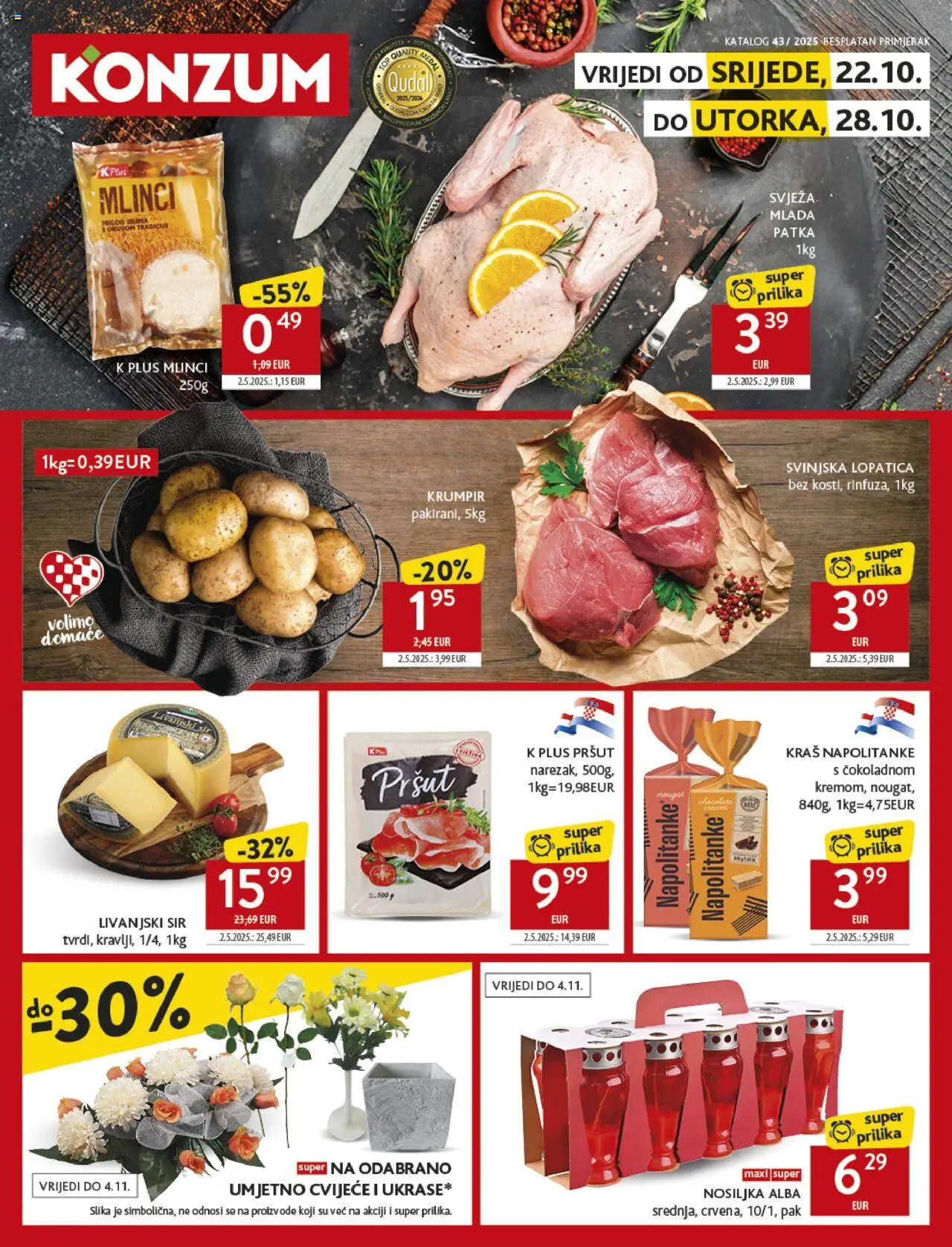 Konzum aktualni Katalog vrijedi od 22.10.2025 - tjedna akcija broj stranice 1