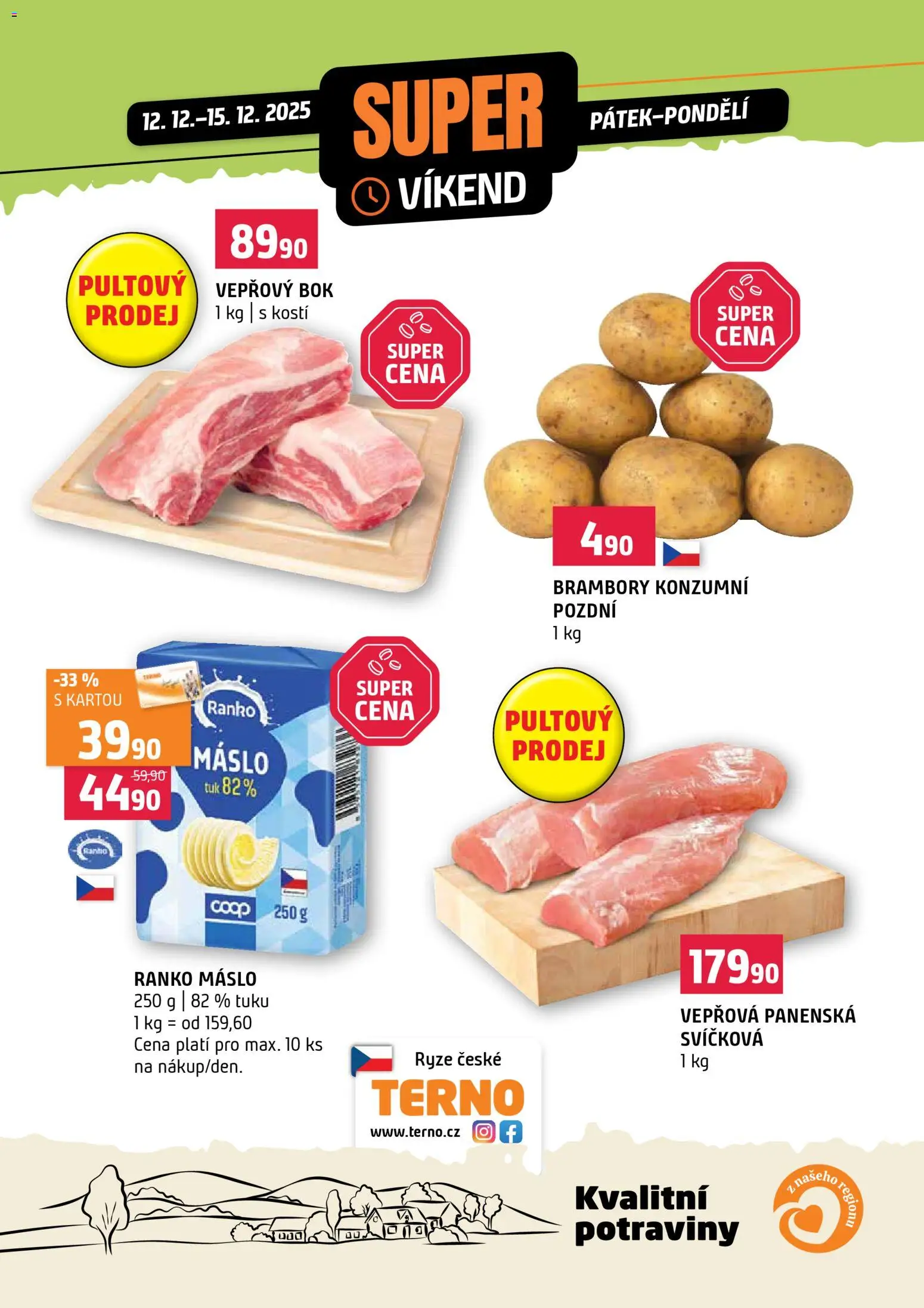 Náhled nabídky: Terno Super víkend platný od 12.12.2025