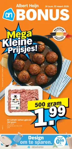 Prévisualisation de Albert Heijn Folder week / de la semaine 12 du magasin Albert Heijn formulaire valide 16/03/2026