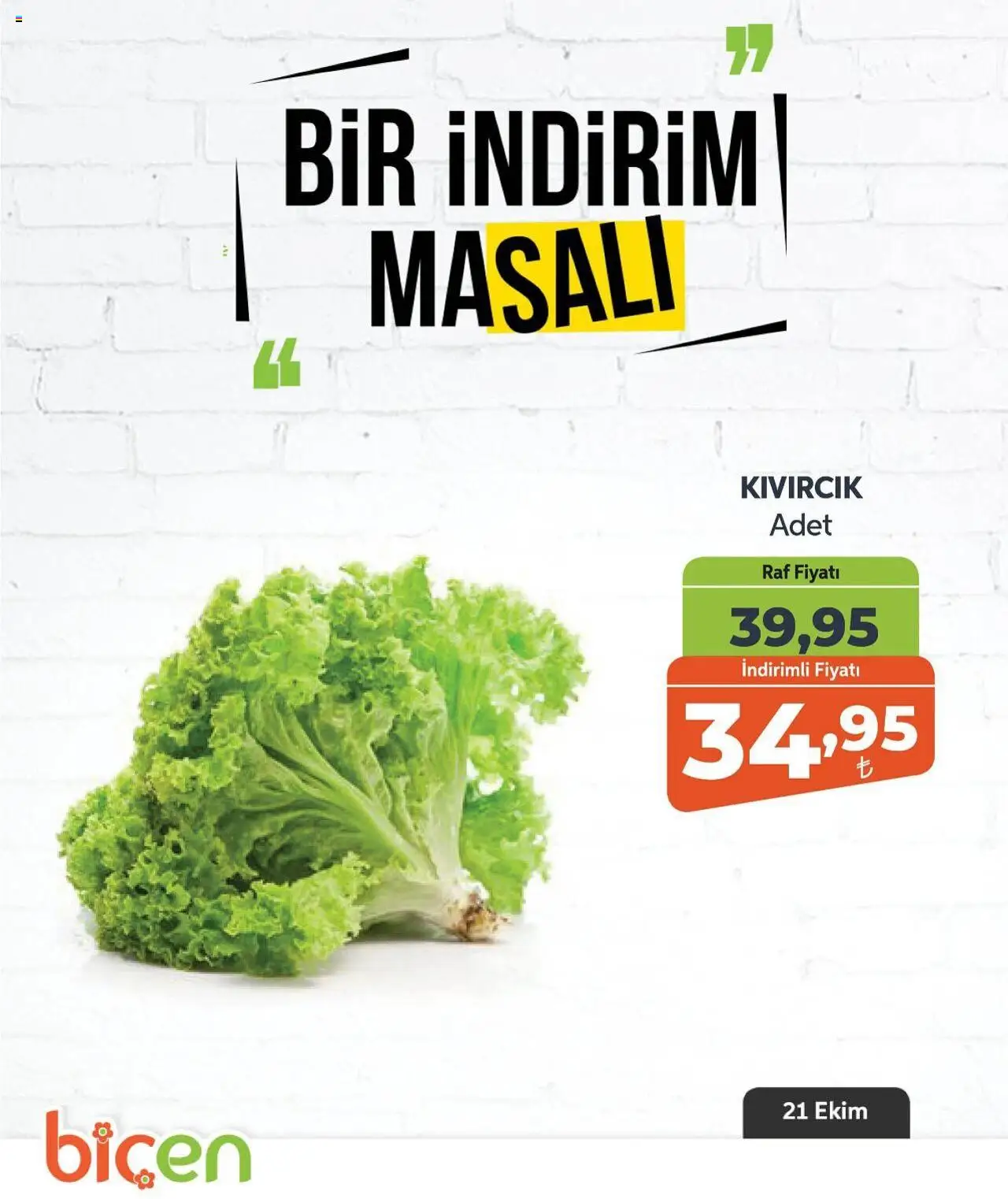 Biçen Market Bir İndirim MaSalı (21 - 21 Ekim 2025) - Sayfa numarası 1