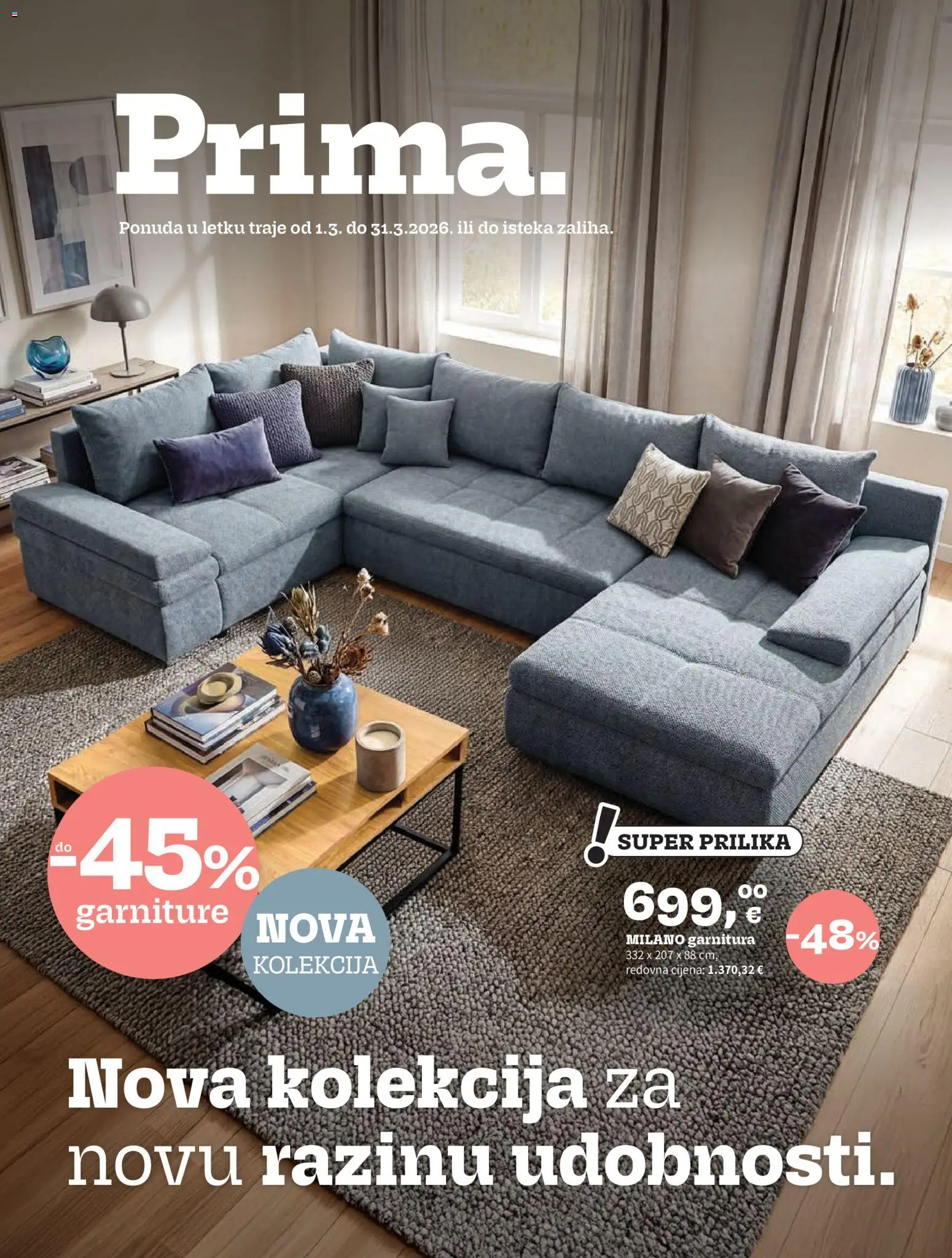 Pregled letka Katalog trgovine Prima vrijedi od 01.03.2026