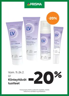 Kaupan Prisma Tarjoukset LV Kiinteyttävät tuotteet esikatselu, voimassa 11/02/2026