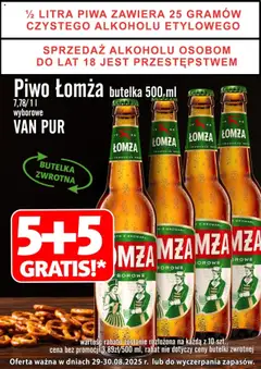 Pogląd gazetki "Promocja - Piwo Łomża Wyborowe 5+5 Gratis" ze sklepu Prim Market ważnej od 29.08.2025