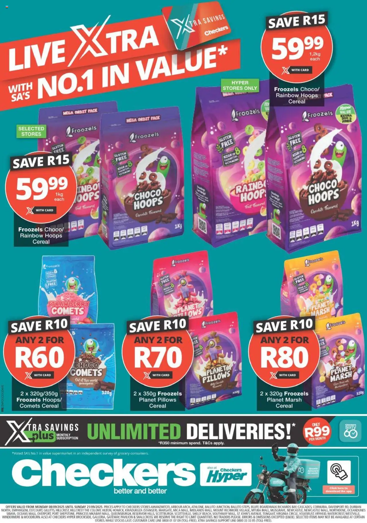 Checkers KwaZulu-Natal - Froozels Promotion 08/09 - 21/09/2025 >> Catalogue