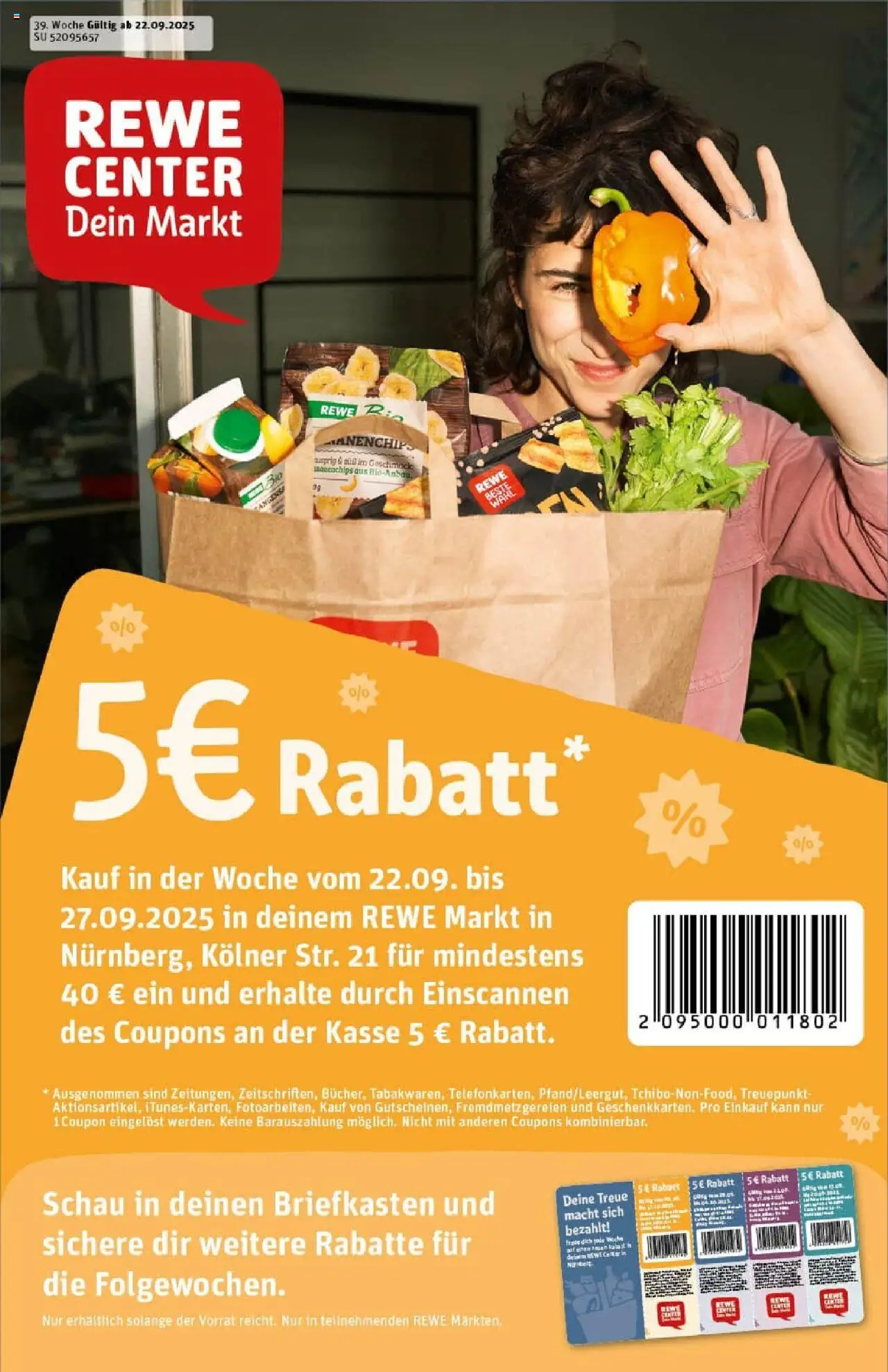 REWE Prospekt ab 21.09.2025 nächste Woche - Prospekt Nürnberg	
