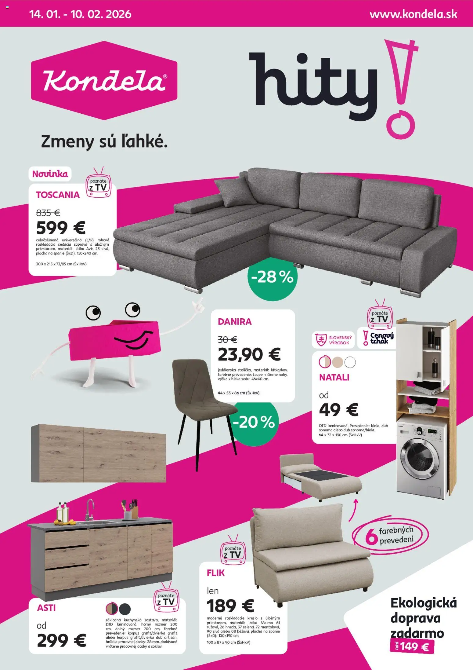 Náhľad Kondela letáku platného od 14.01.2026