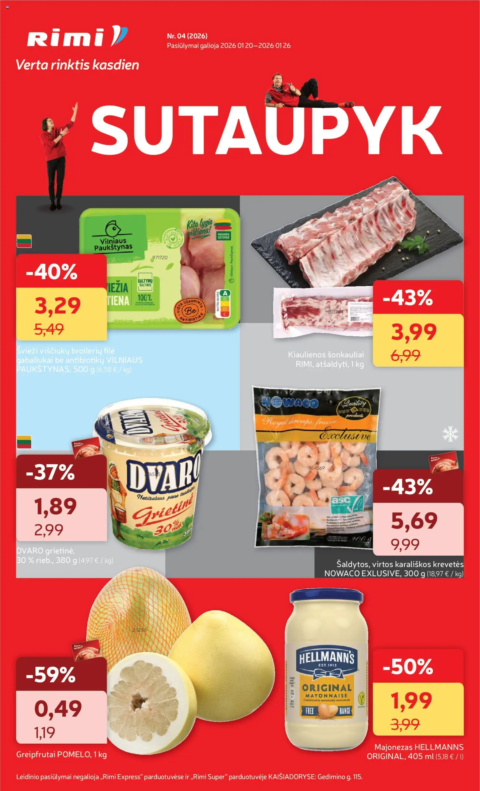 Rimi parduotuvės leidinio Leidinys galiojančio nuo 2026.01.20 peržiūra