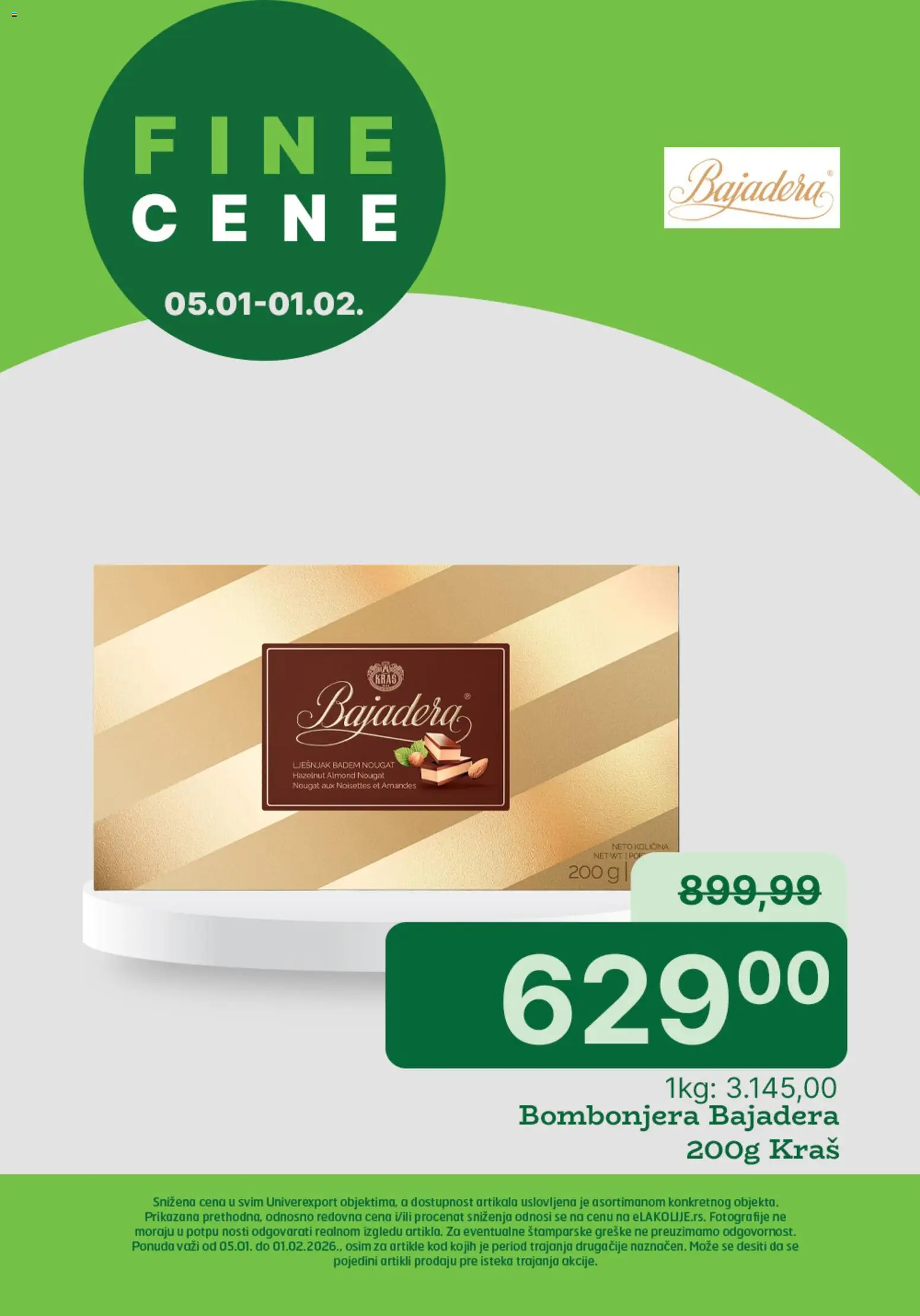 Pregled Univerexport kataloga - važi od 05.01.2026 - Badem, Bombonjera