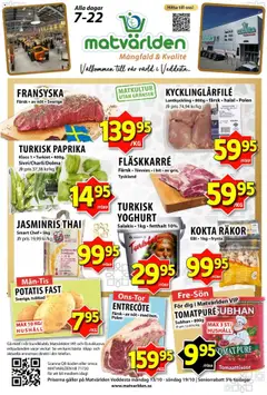 Förhandsgranska reklamblad Aktuella reklamblad Matvärlden veddesta från butik Matvärlden gäller från 13/10/2025