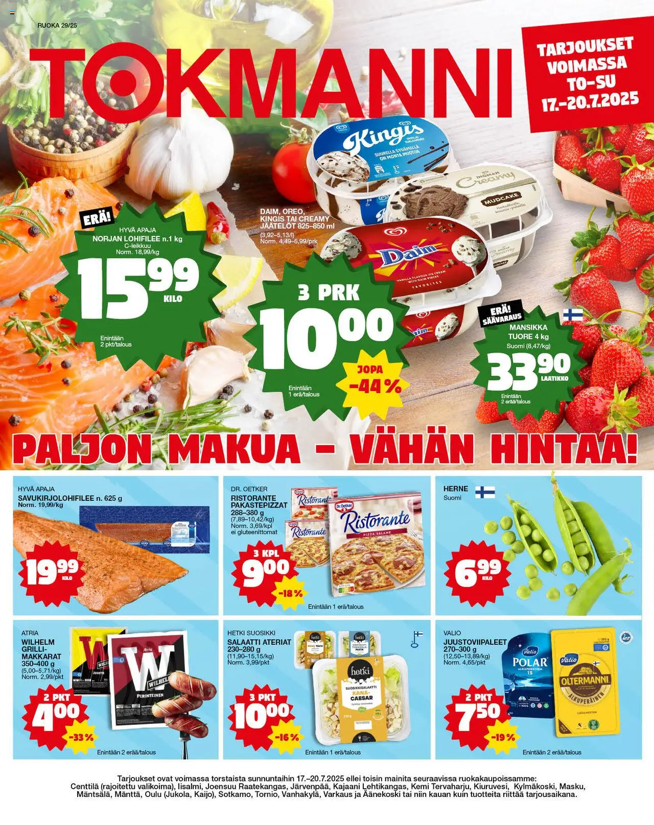 Tokmanni-kaupan Ruokatarjoukset voimassa 17/07/2025 - Sivulla 1