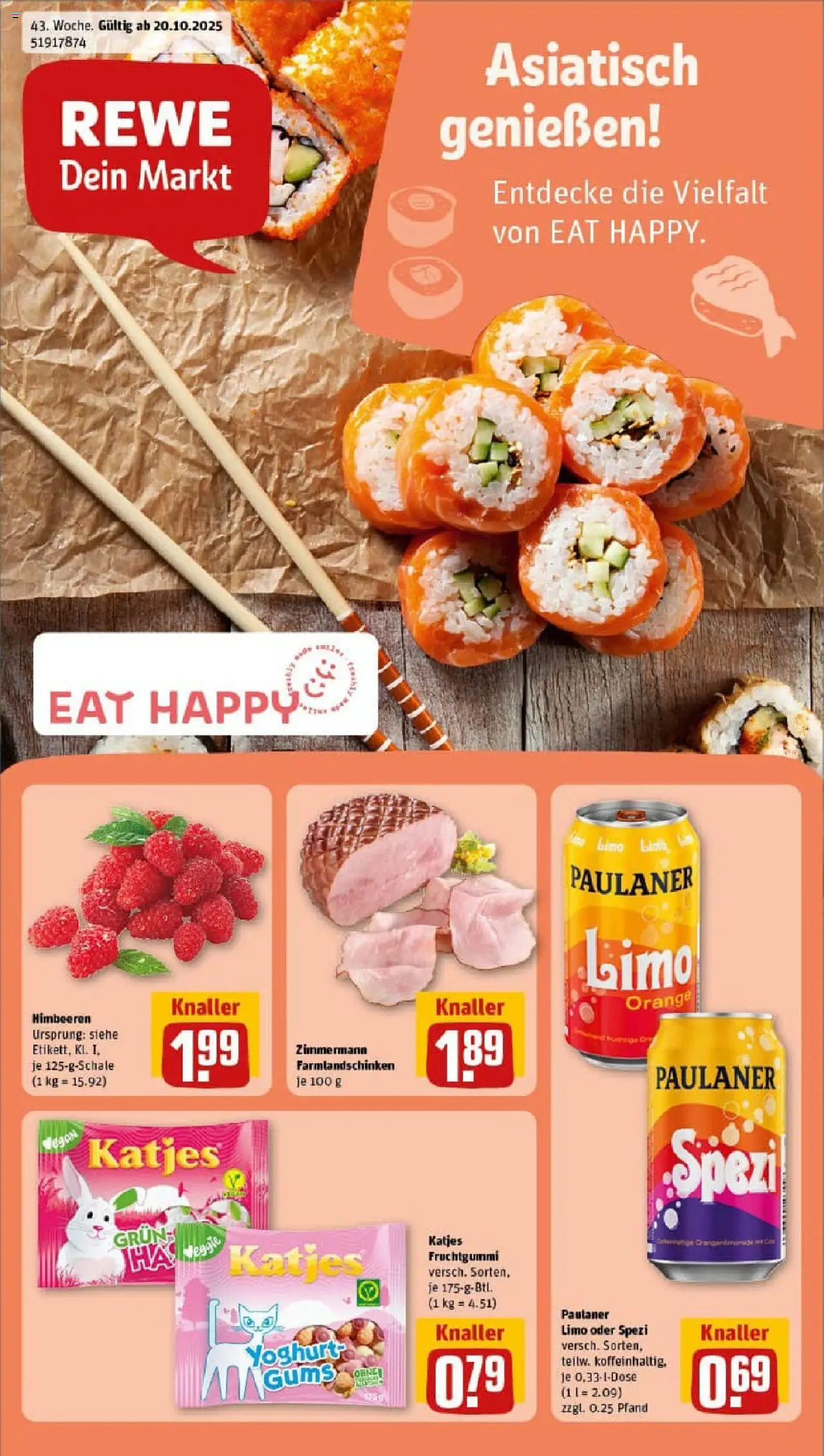 REWE Prospekt ab 19.10.2025 nächste Woche - Prospekt Esslingen / Stadtmitte	