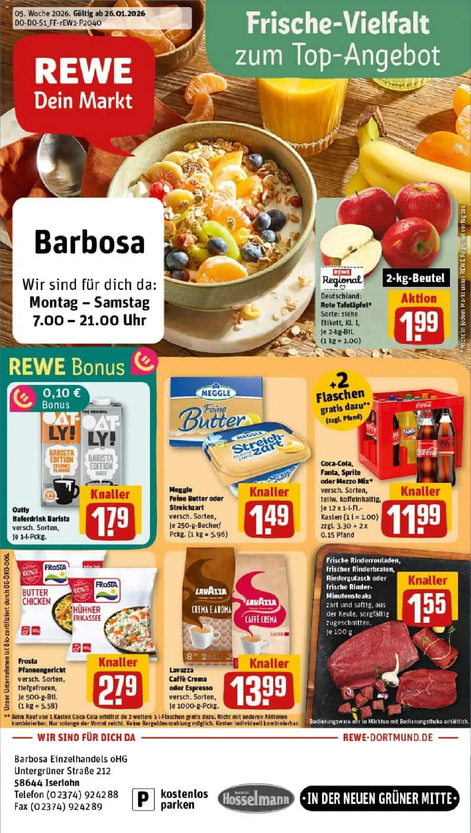 Vorschau von dem Prospekt des Geschäftes Rewe, gültig ab dem 26.01.2026