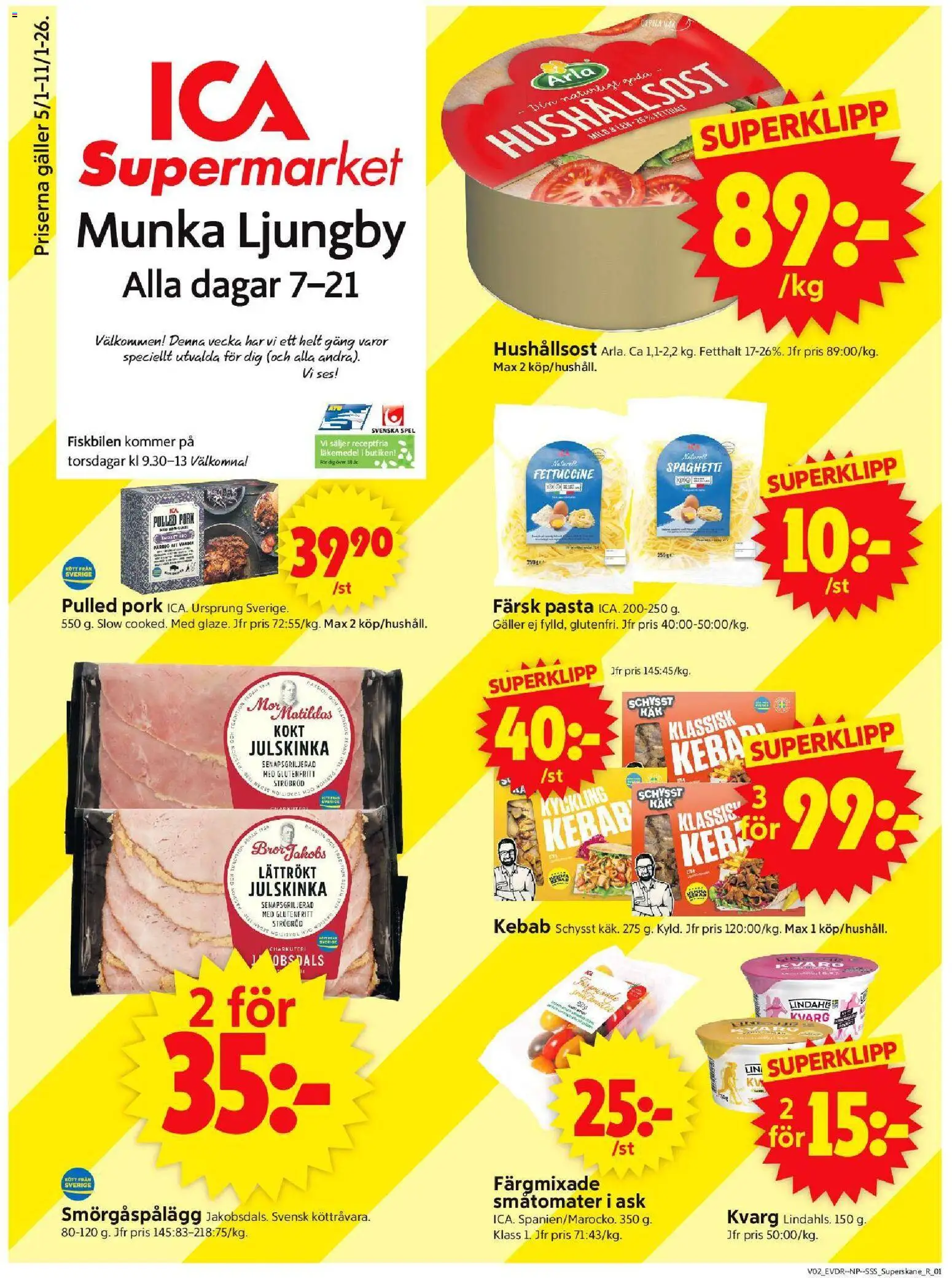 Förhandsgranska reklamblad Munka-Ljungby från butik ICA Supermarket gäller från 05/01/2026