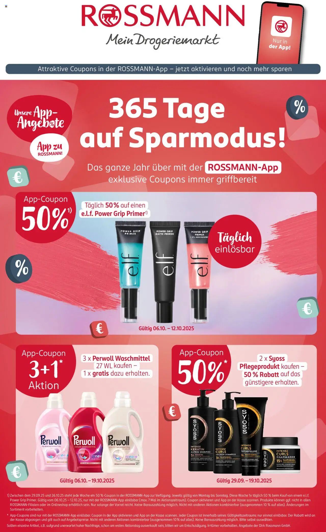Rossmann Prospekt ab 04.10.2025 > App-Angebote