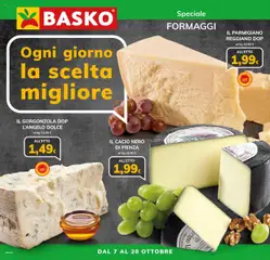 Anteprima dell'opuscolo Volantino Formaggi dal negozio Basko valido da 07/10/2025