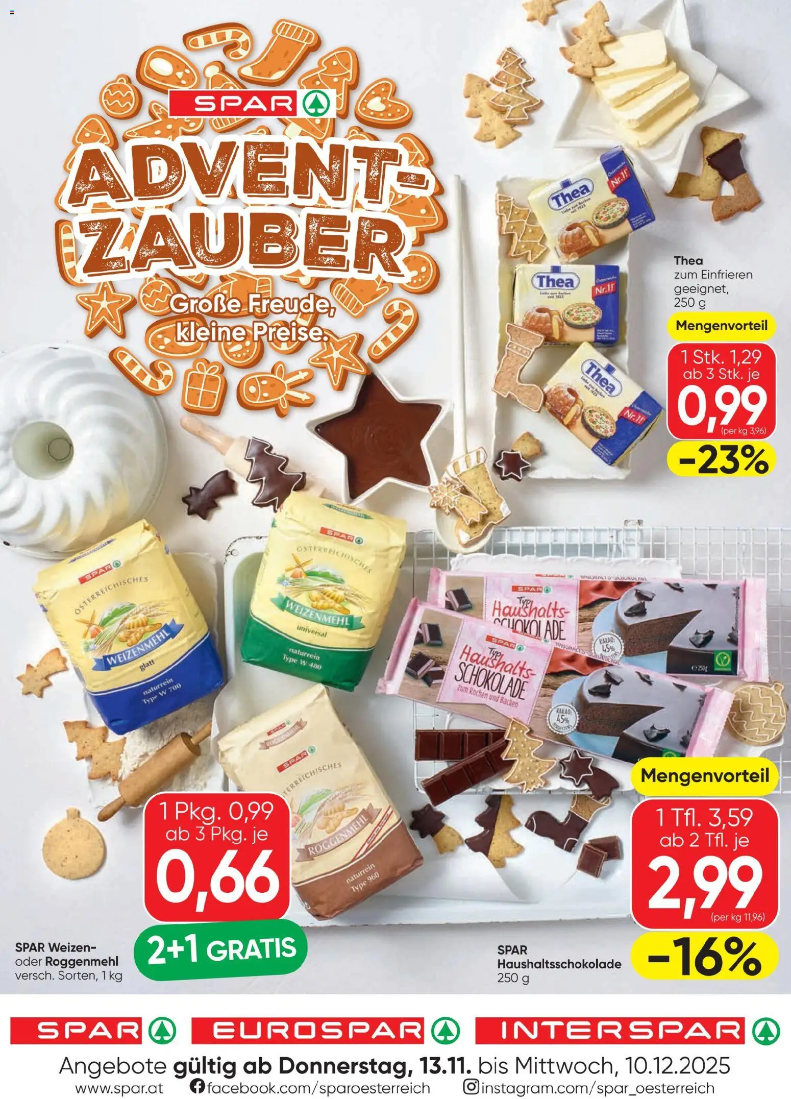Vorschau der Angebote: Spar Backen gültig ab 13.11.2025