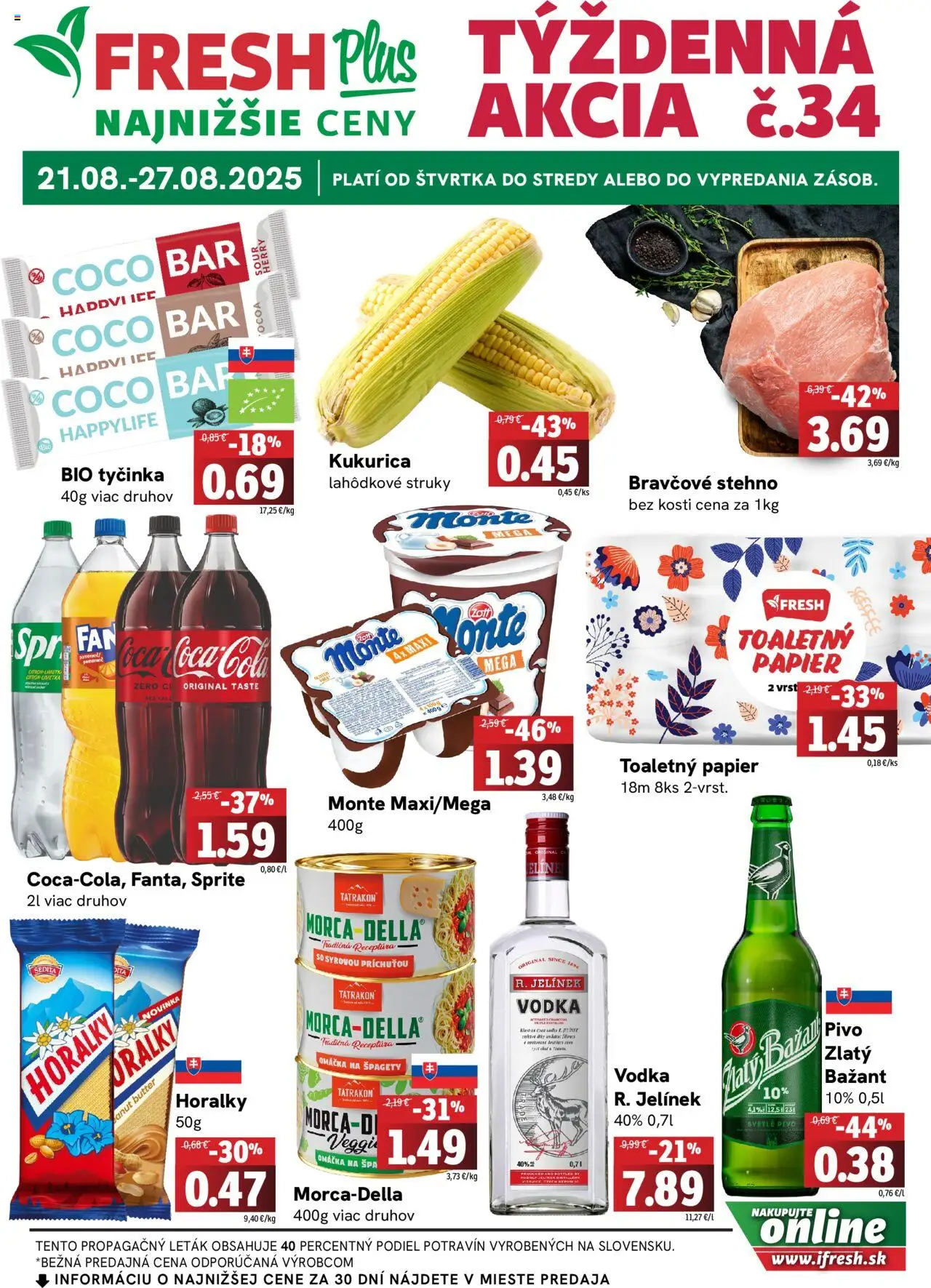 Fresh Leták od 21.08.2025 > Potraviny online