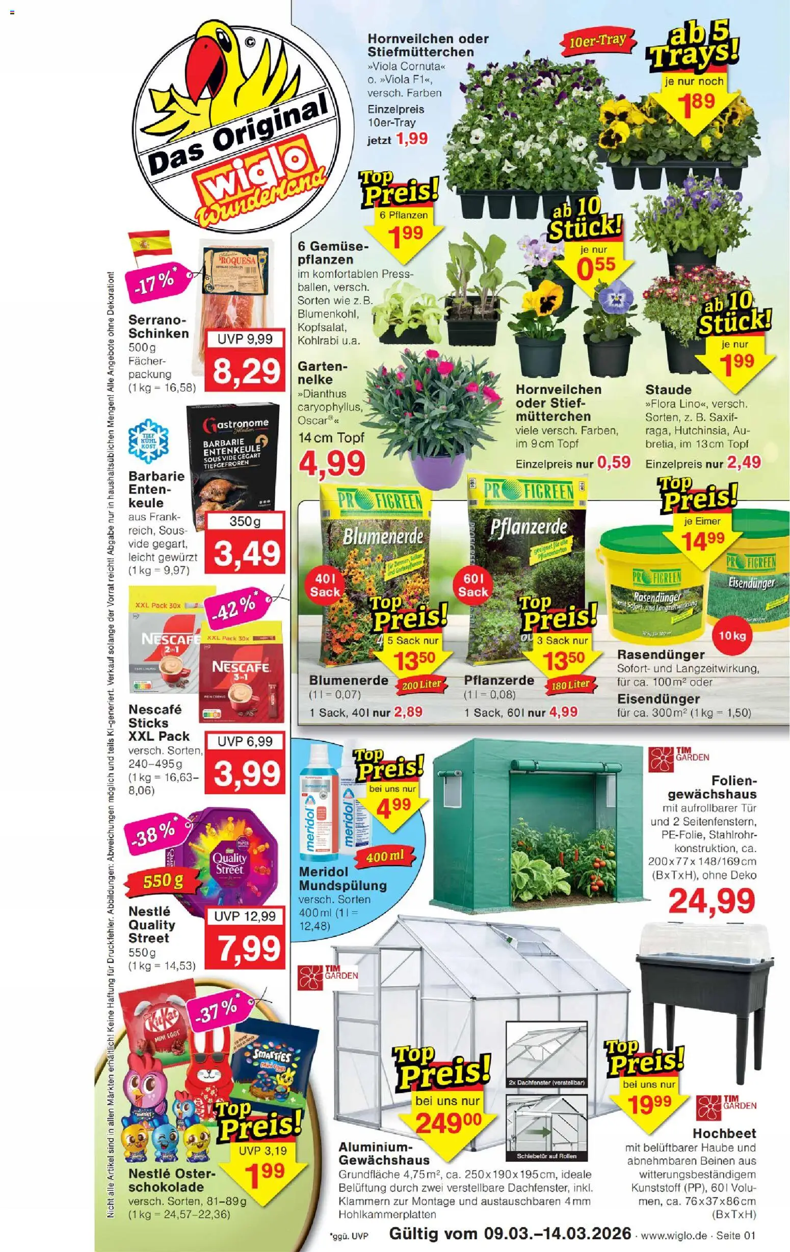 Vorschau von dem Prospekt des Geschäftes Wiglo Wunderland, gültig ab dem 09.03.2026