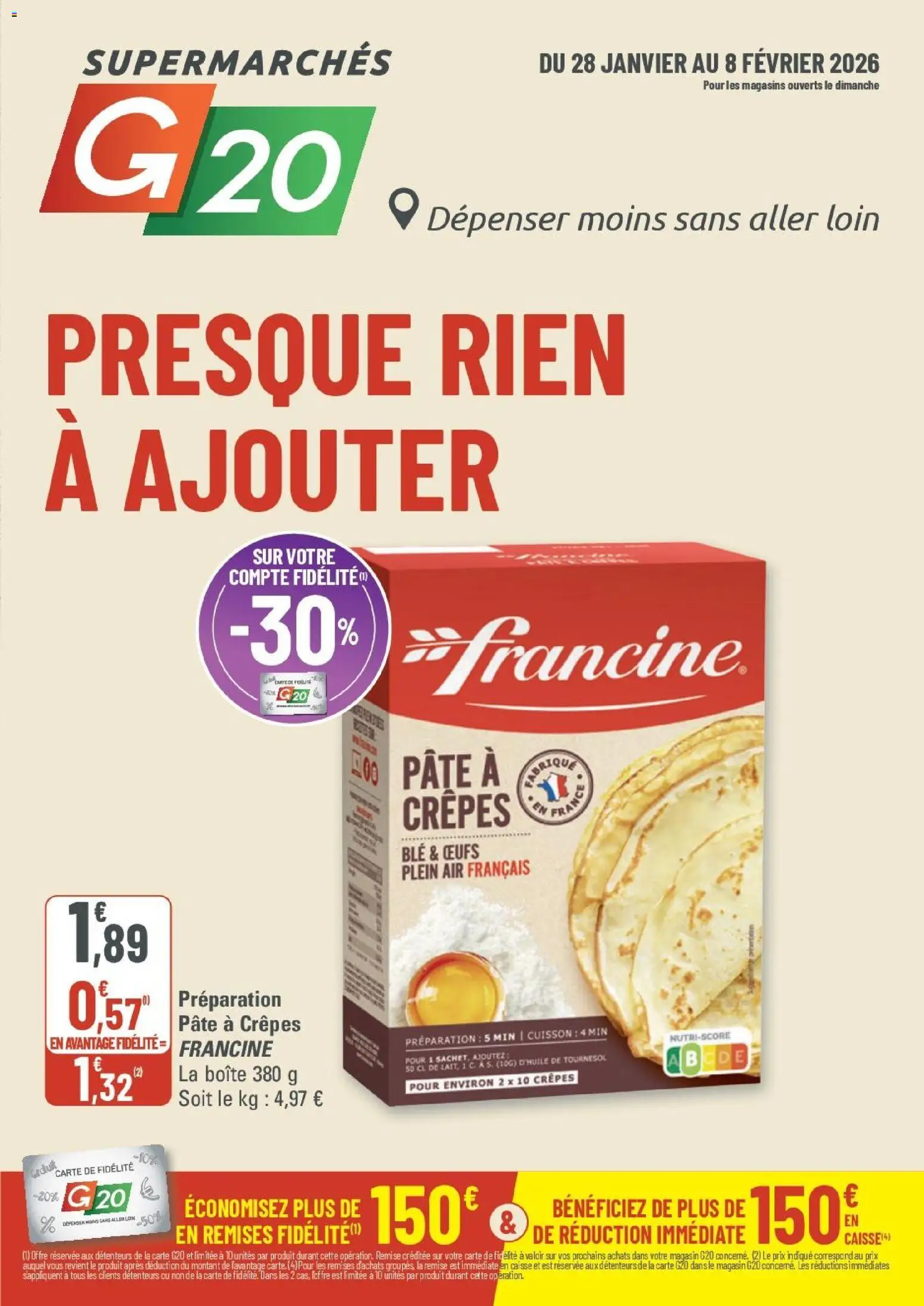 Prévisualisation de Catalogue du magasin G20 Supermarchés formulaire valide 28/01/2026