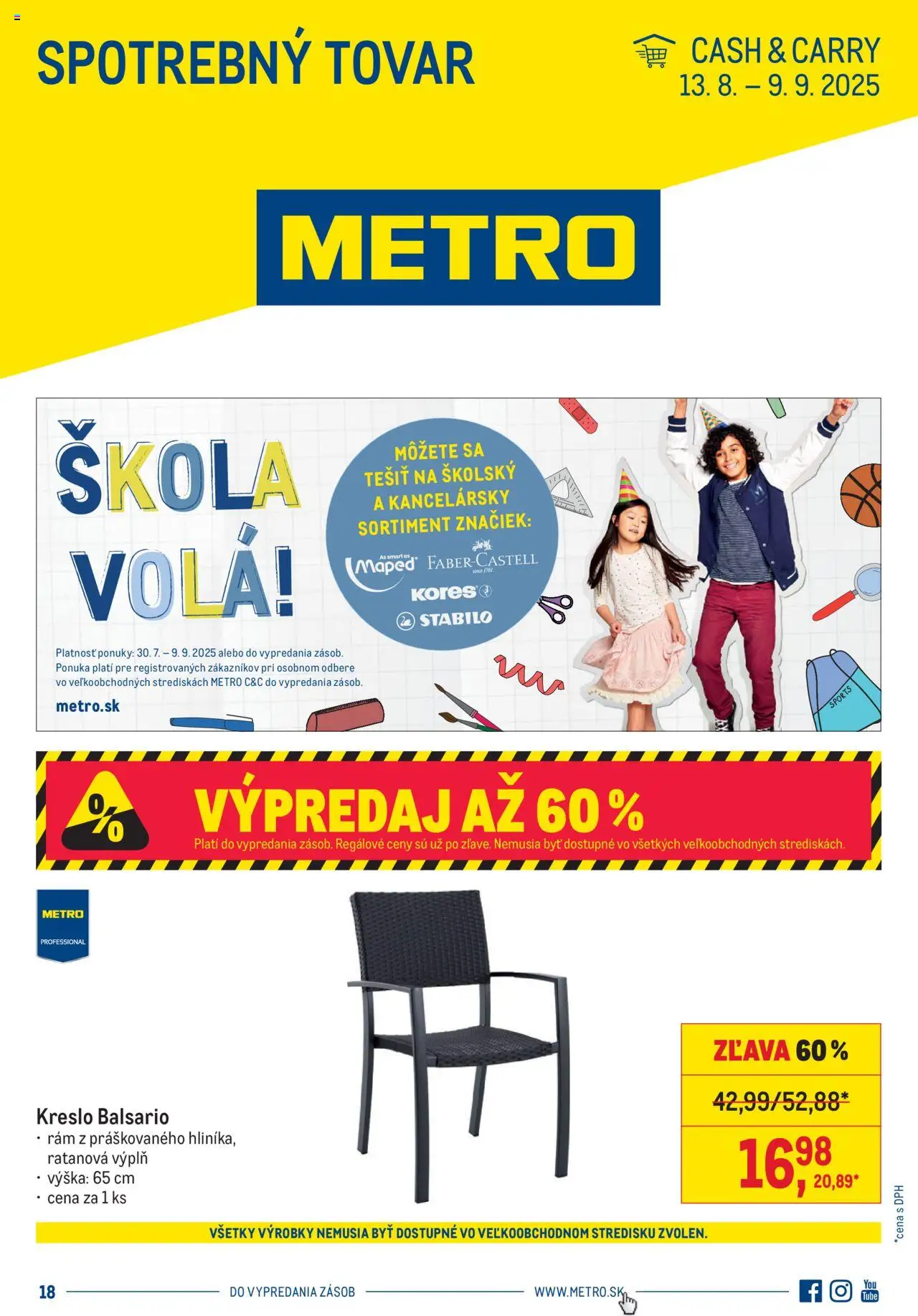 Metro Spotrebný tovar (13.08. - 09.09.2025) - Akčná ponuka