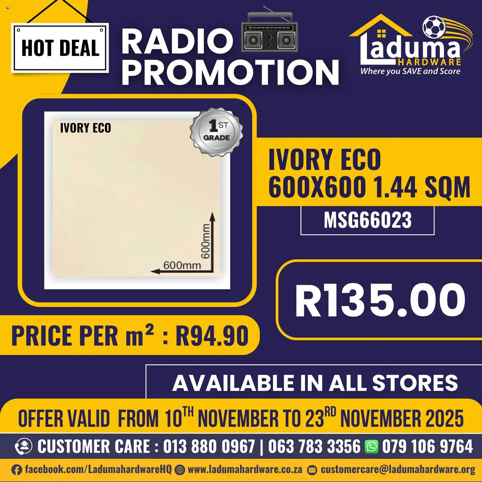 Preview of Laduma Hardware flyer valid from 10/11/2025
