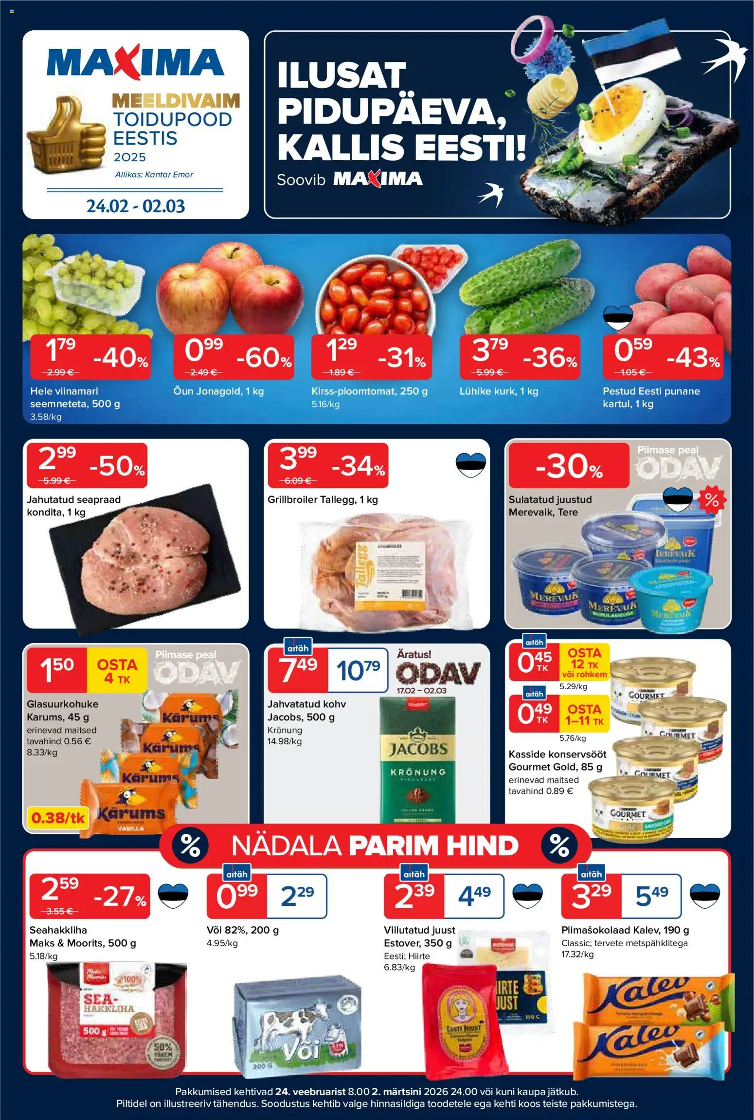 Maxima kliendilehe eelvaade alates 24.02.2026