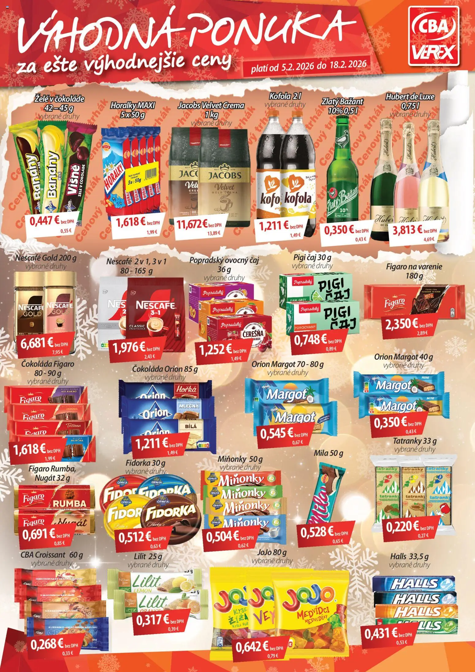 Náhľad CBA Verex letáku platného od 05.02.2026