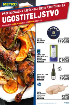 Pregled letka Profesionalna rješenja za ugostiteljstvo trgovine Metro vrijedi od 01.12.2025