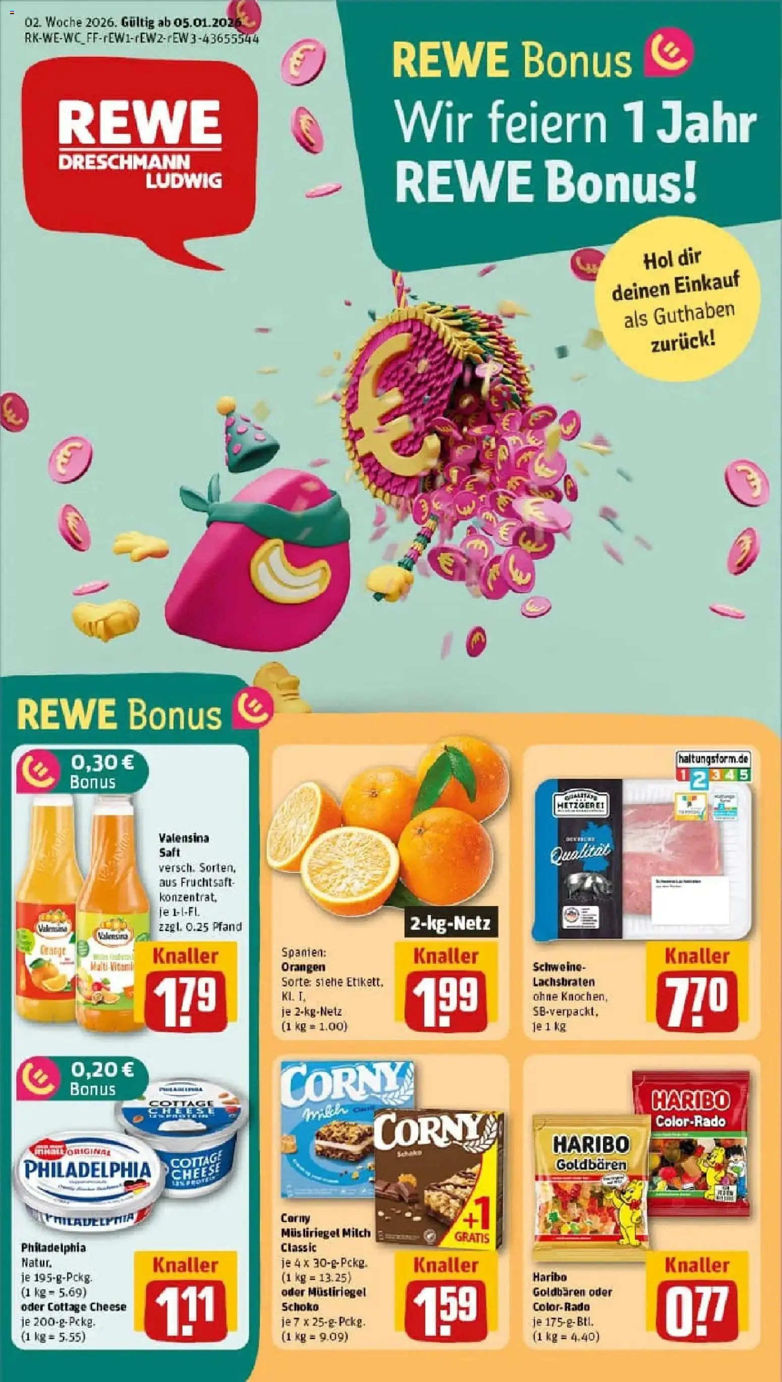 Vorschau von dem Prospekt des Geschäftes Rewe, gültig ab dem 04.01.2026