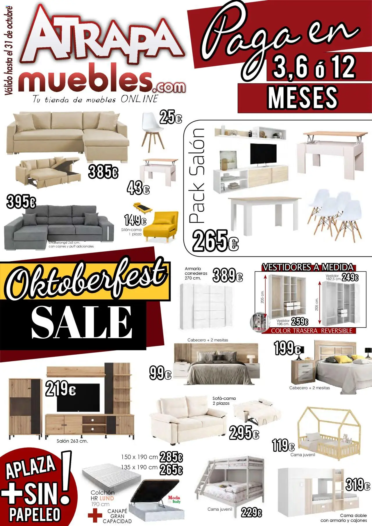 Vista previa del folleto de la tienda Atrapa Muebles válido desde el 01/10/2025 