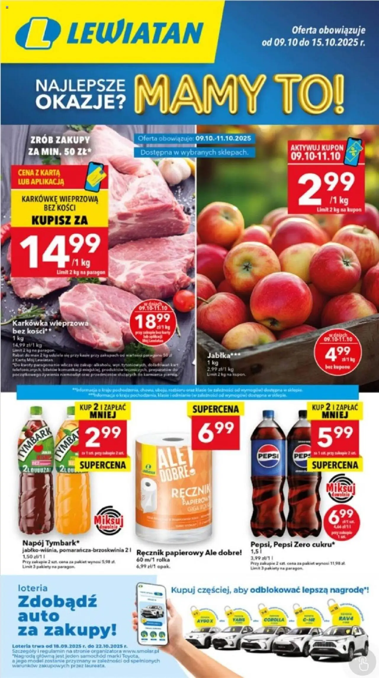Lewiatan gazetka od 09.10.2025 - Promocje "Ostrów Wielkopolski" - Numer strony 1