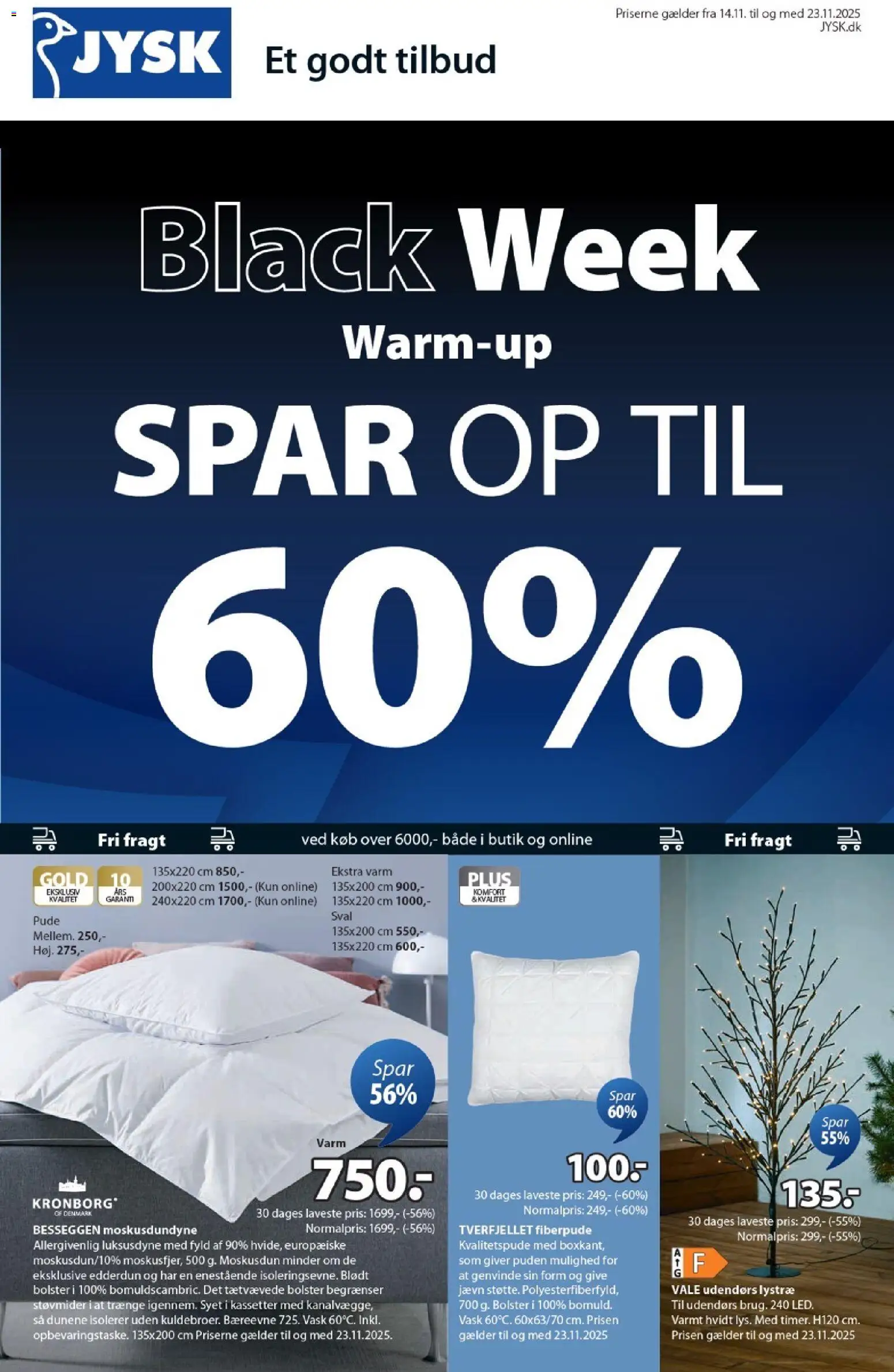 Eksempel på tilbudsavis Black Friday fra butik JYSK gyldig fra 14/11/2025