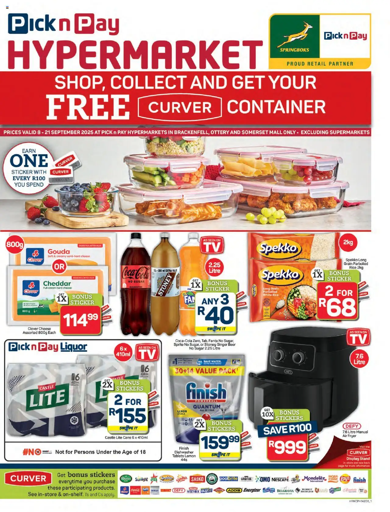Pick n Pay Western Cape - Hypermarket Curver Specials from 08/09 - 21/09/2025 > Promotions