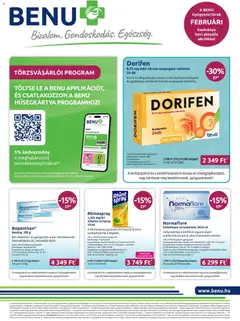 BENU Gyógyszertárak - Akciós újság BENU Gyógyszertárak megtekintése, amely érvényes 2026.02.01.-től