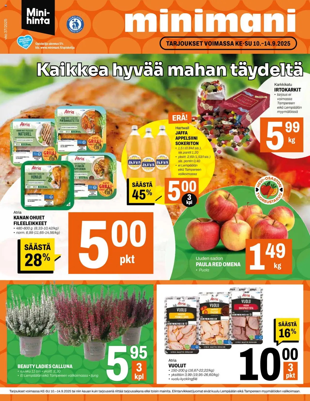 Minimani-kaupan Tarjoukset voimassa 10/09/2025 - Sivulla 1 - Grilli, Irtokarkit, Hunaja