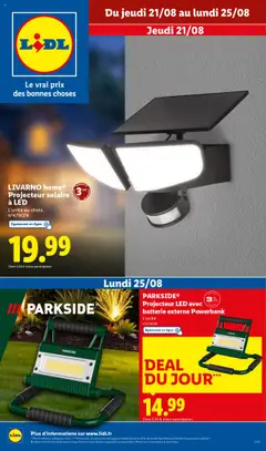 Prévisualisation de Catalogue les bonnes affaires de la semaine du magasin LIDL formulaire valide 21/08/2025