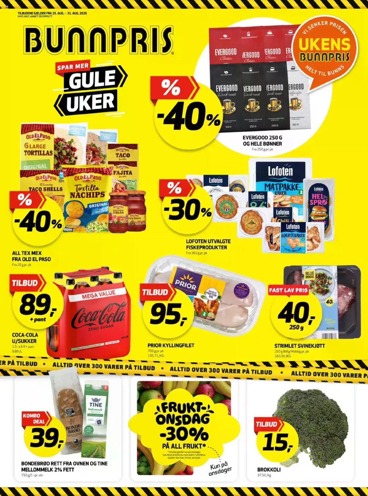 Kundeavis Bunnpris gyldig fra 25/08/2025 - Sidenummer 1
