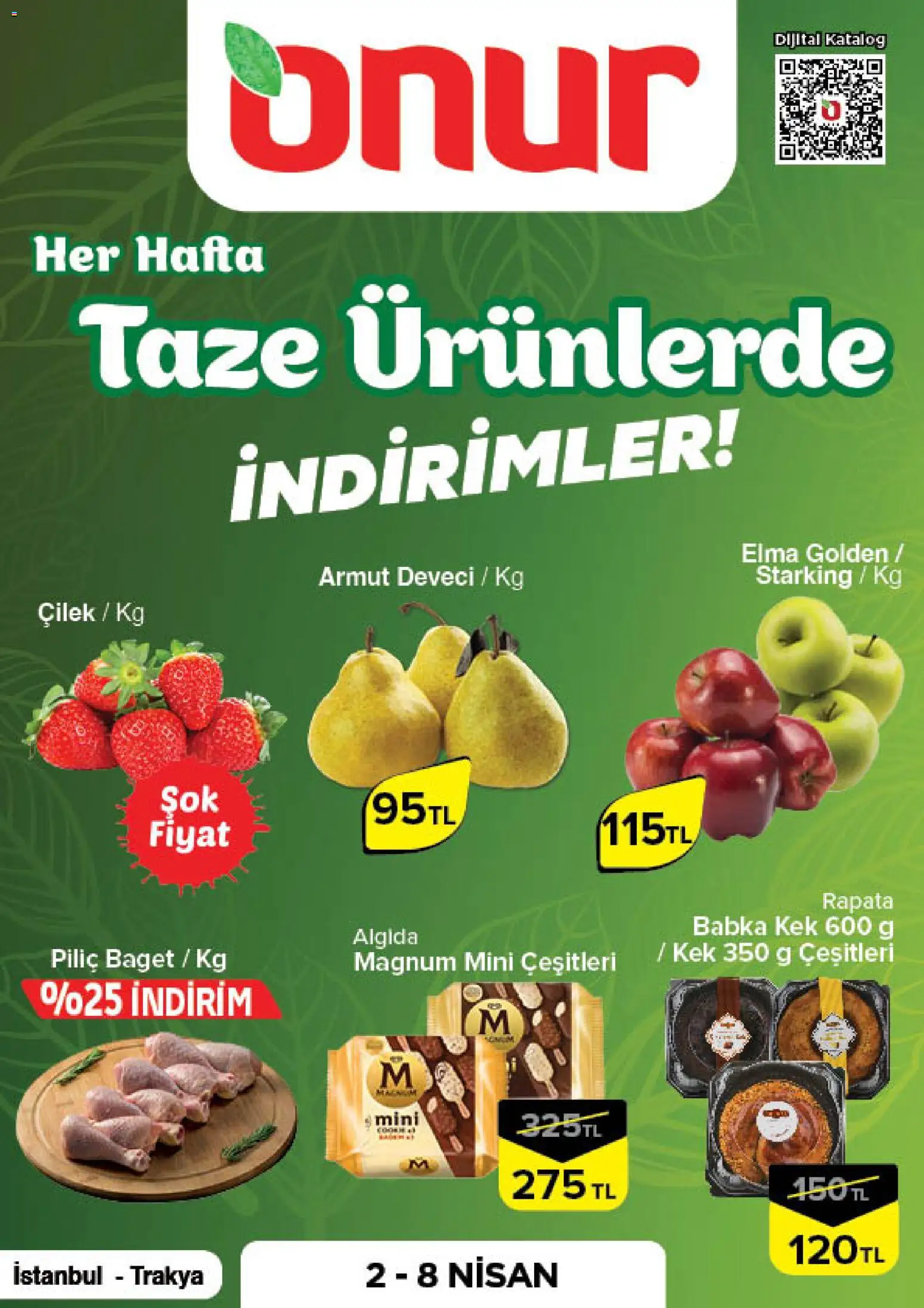 Onur Market Onur Market - Taze Ürünlerde İndirimler - İstanbul & Trakya 02.04.2026 - Broşürünün önizlemesi