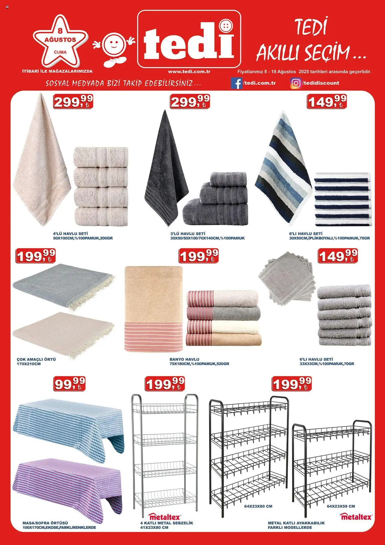 Tedi Katalog (08 - 18 Ağustos 2025) - Sayfa numarası 1