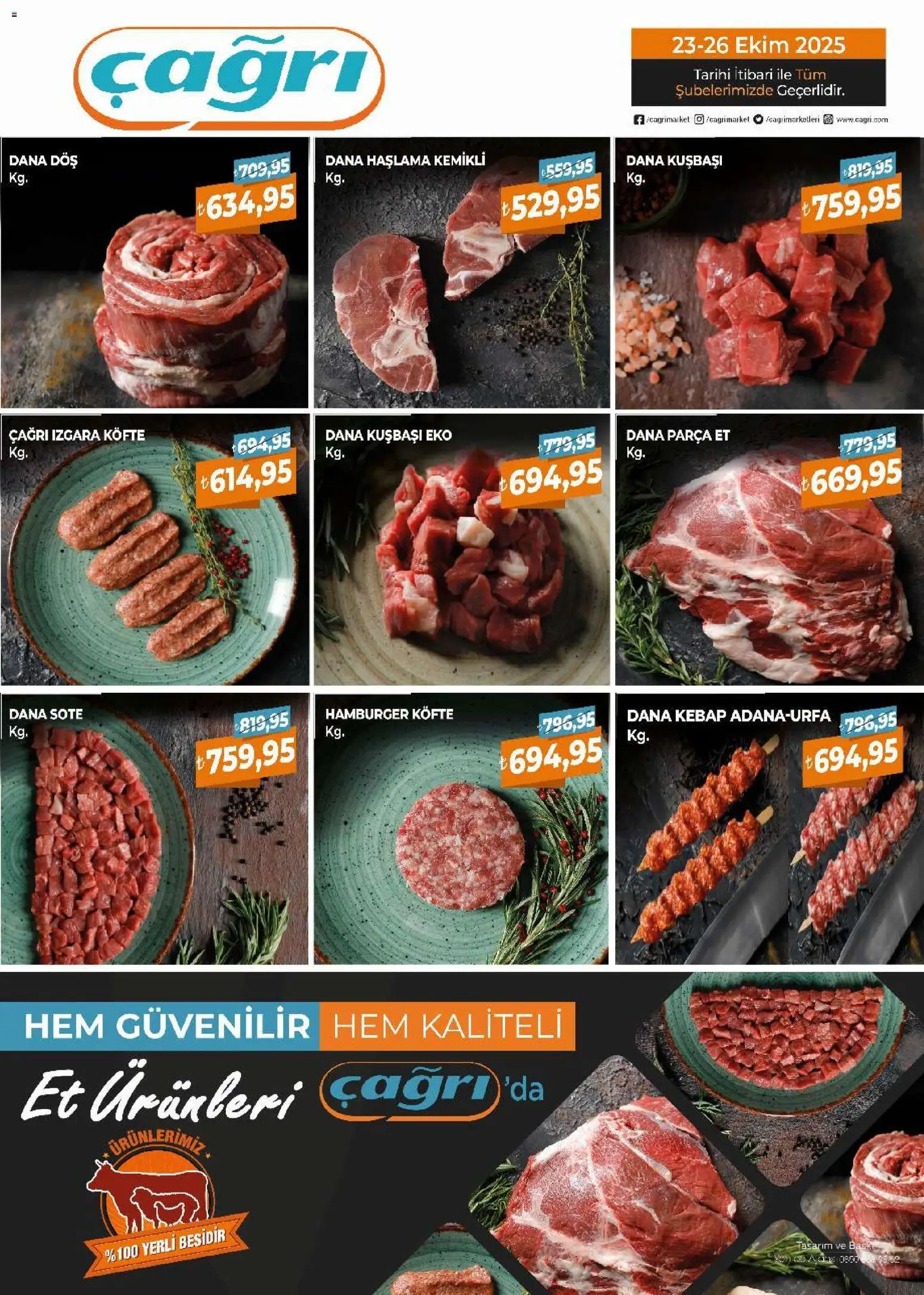 Çağrı Market Kasap Katalog (23 Ekim 2025) - Indirim, Broşür - Sayfa numarası 1