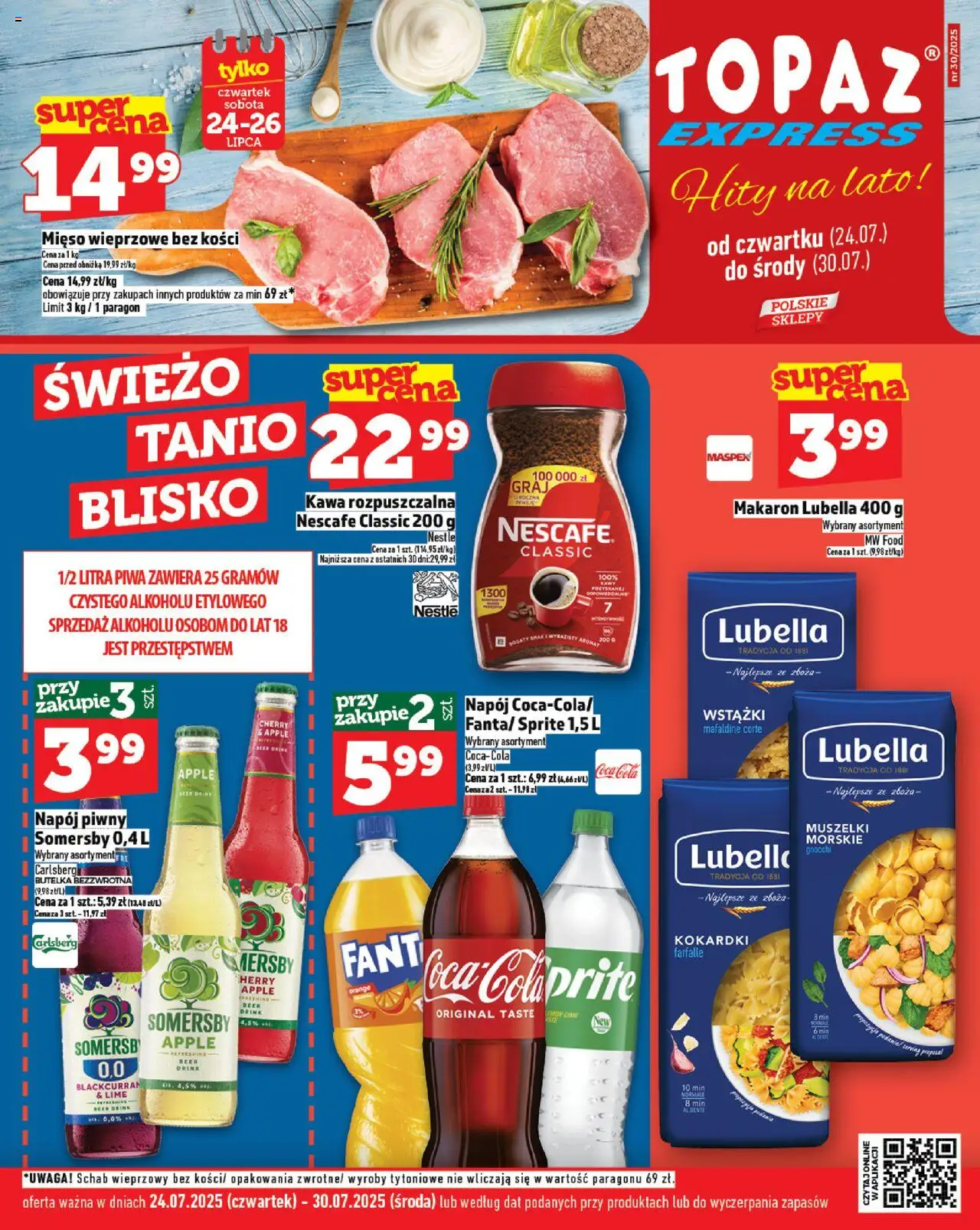 Topaz Express od 24.07.2025 - Nowa Gazetka - Numer strony 1